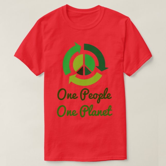One People One Planet Environment T Shirt (Design framsida)