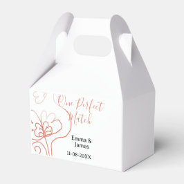 One Perfect match terracotta wedding couple name f Presentaskar