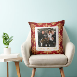 One Photo Custom Holiday Snowflake  Kudde