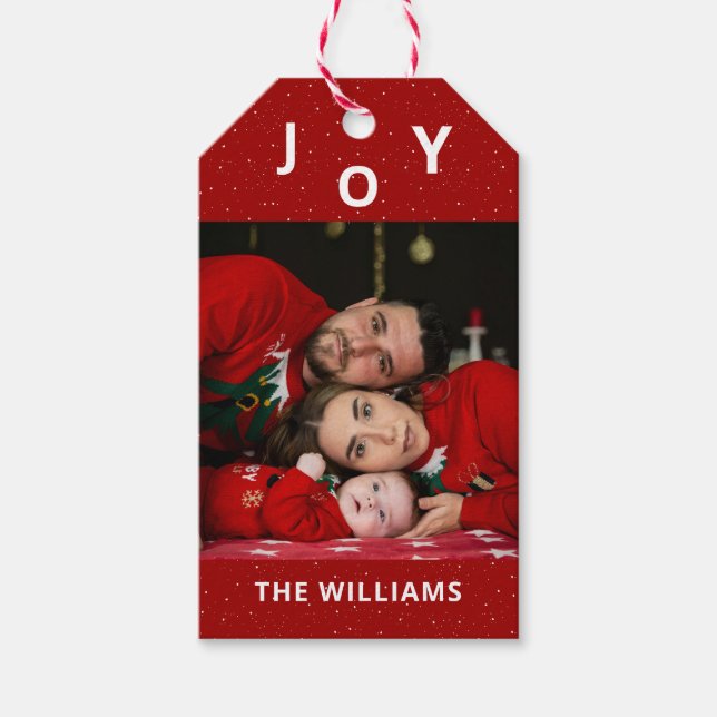 One Photo Joy Gift-Märkre Presentetikett (Framsidan)