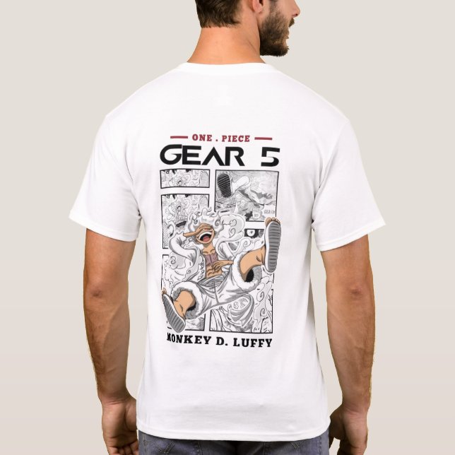 One Piece Anime T-Shirt Stilfull Piratäventyr D (Baksida)