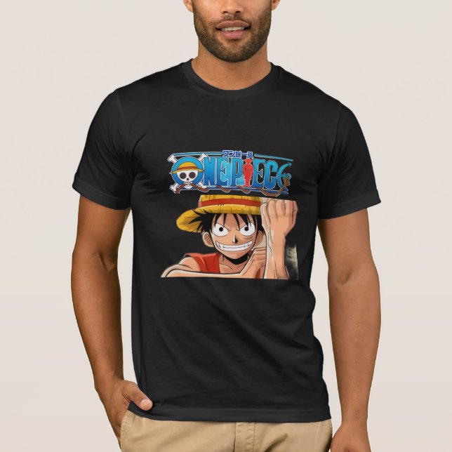 One Piece Luffy Anime Grafisk T-Shirt (Framsida)