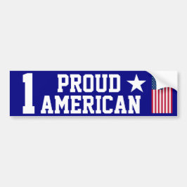 ONE Proud American Bumper Sticker Bildekal