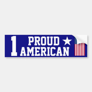 ONE Proud American Bumper Sticker Bildekal