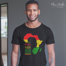 One Proud Black Man Black History Month Flagga T Shirt