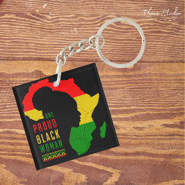 One Proud Black Woman Black History Month Flagga