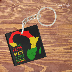 One Proud Black Woman Black History Month Flagga
