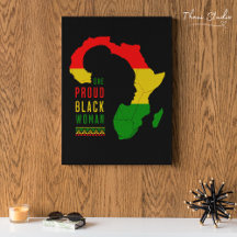 One Proud Black Woman Black History Month Flagga