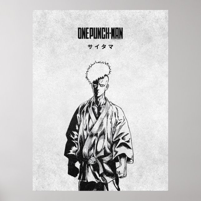 One Punch Man Saitama Minimalist Manga Poster (Framsidan)