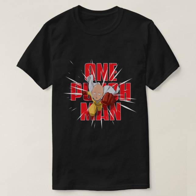 One Punch Man Saitama Punch Pose  T Shirt (Design framsida)