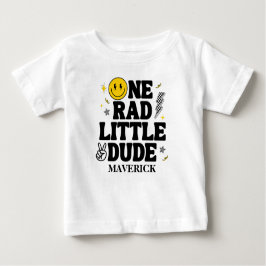 One Rad Little Dude Boy's Retro 1st Birthday  T Shirt