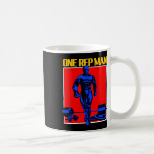 One Rep Man Weightlyftning Bodybuilding Gym Workou Kaffemugg
