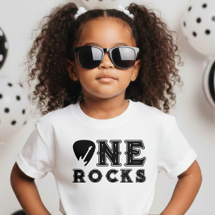 One Rocks Gitarrplektrum 1-års Födelsedagsfest T Shirt
