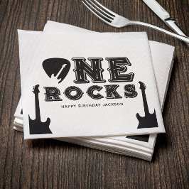 One Rocks Guitar Pick 1st Birthday Party Pappersservett