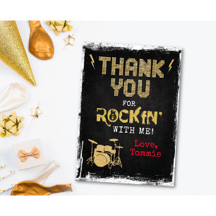 One Rocks Rockstar Födelsedags Tack Kort