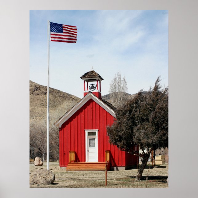 One-Room Red Schoolhouse, Wellington, Nevada Poster (Framsidan)