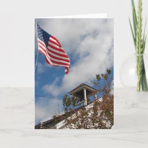 One Room School & American Flagga, Lycklig 4 juli Kort