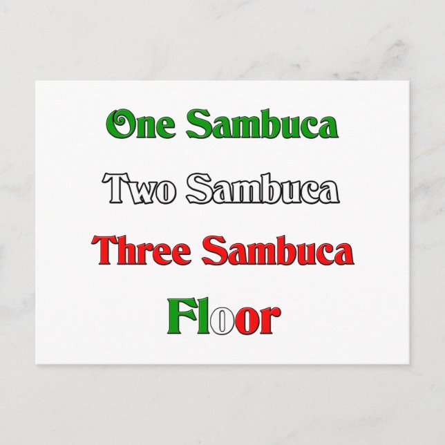 One Sambuca Vykort (Framsida)