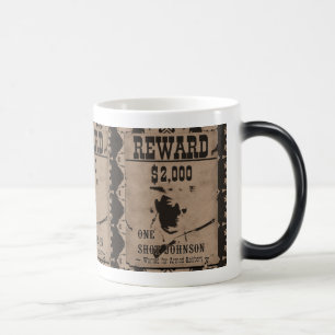 One Shot Johnson Reward Poster Magisk Mugg