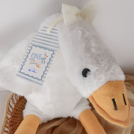 One Silly Goose 1st Birthday Adoption Stuffie Presentetikett