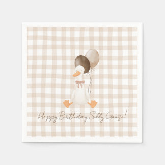 One Silly Goose 1st Birthday  Pappersservett