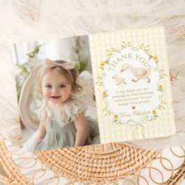 One Silly Goose Birthday Photo Thank you card Inbjudningar