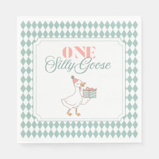 One Silly Goose dessert napkin Pappersservett