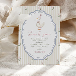 One Silly Goose Girl Birthday Tack Kort