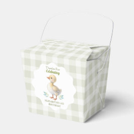 One Silly Goose Green Gingham Baby First Birthday Presentaskar