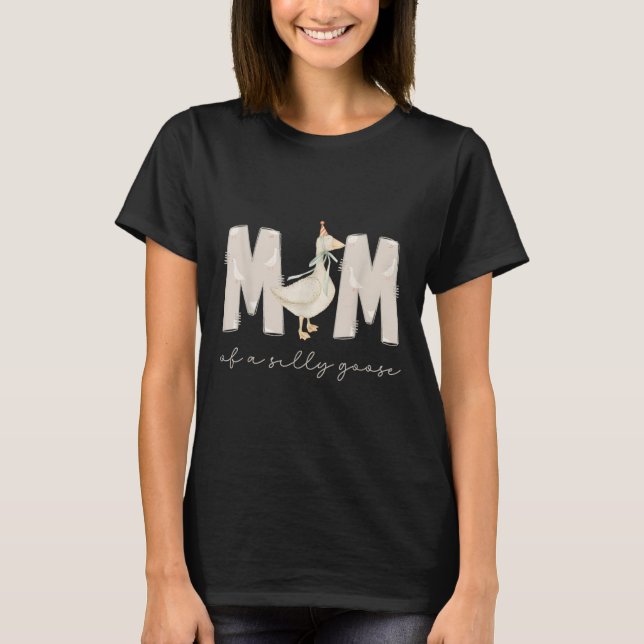 One Silly Goose Mama 1st First Birthday Family 202 T Shirt (Framsida)
