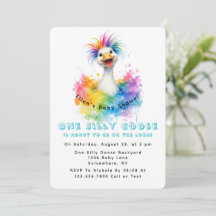 One Silly Goose Rainbow Baby Shower Cute