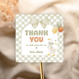 One Silly Goose Spring Birthday Fyrkantigt Klistermärke