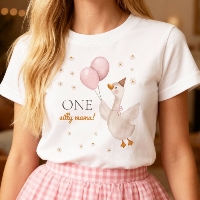 One Silly Mama Goose Spring Party Farm Birthday T Shirt (Skapare uppladdad)