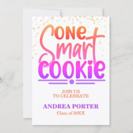 One Smart Cookie Graduation Party Inbjudningar