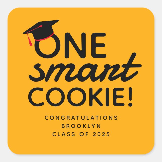 One Smart Cookie Studenten Fyrkantigt Klistermärke (Framsida)