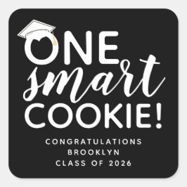 One Smart Cookie Studenten Fyrkantigt Klistermärke