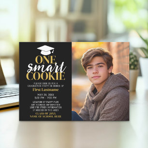 One Smart Cookie - Studenten Photo - Grad Inbjudningar