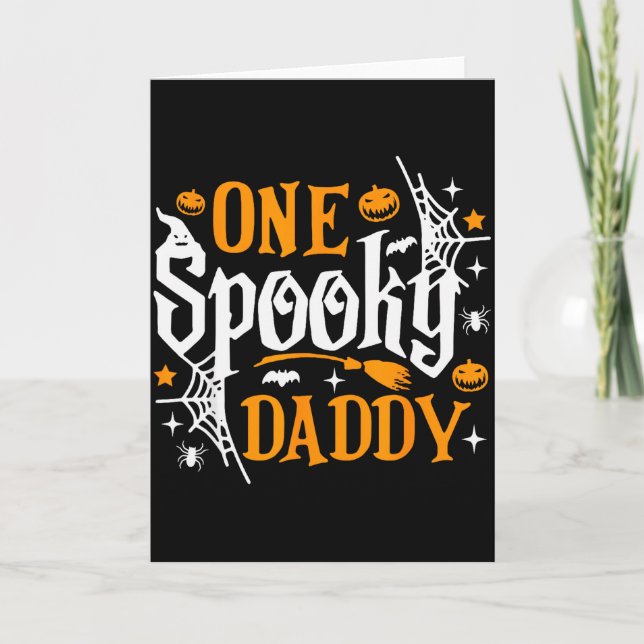 One Soky Daddy Funny Halloween Family Matching  Kort (Framsida)