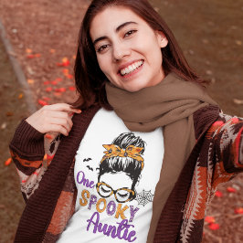 One Spooky Auntie Funny Halloween Aunt T Shirt