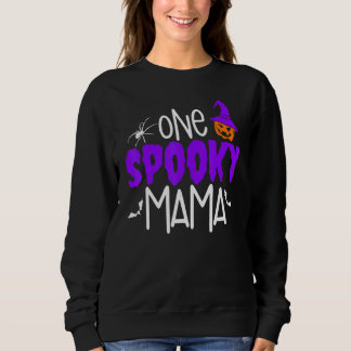 One Spooky Mama Pumpkin Halloween Holiday T Shirt