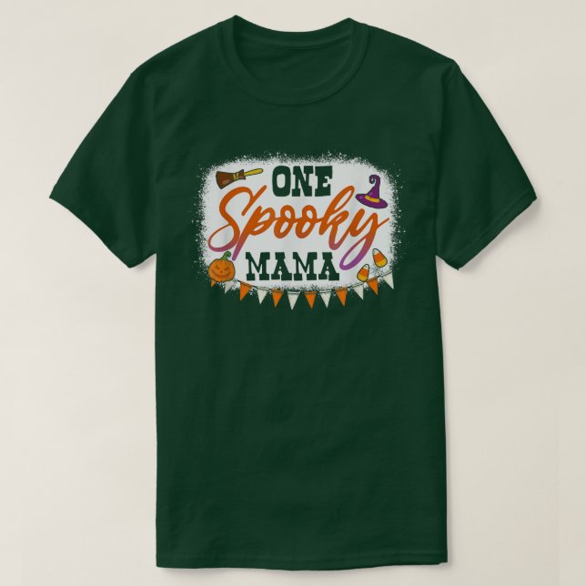 One Spooky Mamma Halloween Bleach T Shirt (Design framsida)