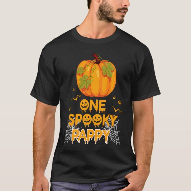 One Spooky Pappy Pappa Family Halloween Matching T Shirt (Framsida)