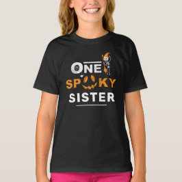 One Spooky Sister Halloween Matching Family Anpass T Shirt
