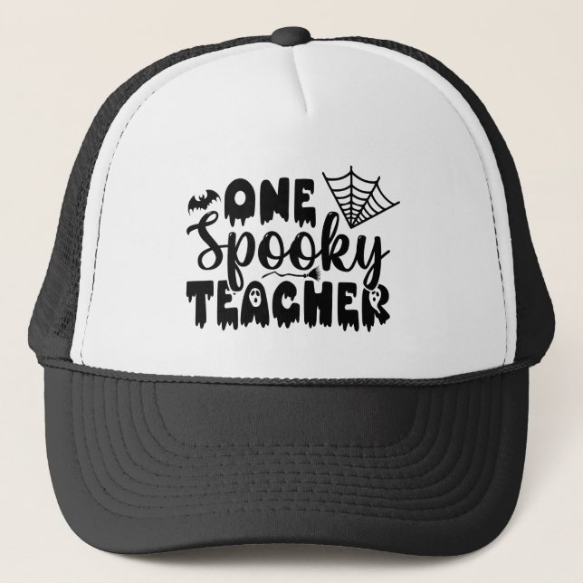One Spooky Teacher Funny Halloween Keps (Framsida)