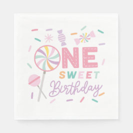 One Sweet Birthday Luncheon Napkin Pappersservett