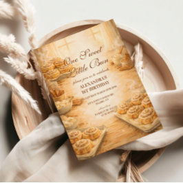 One Sweet Little Bun First Birthday Inbjudningar