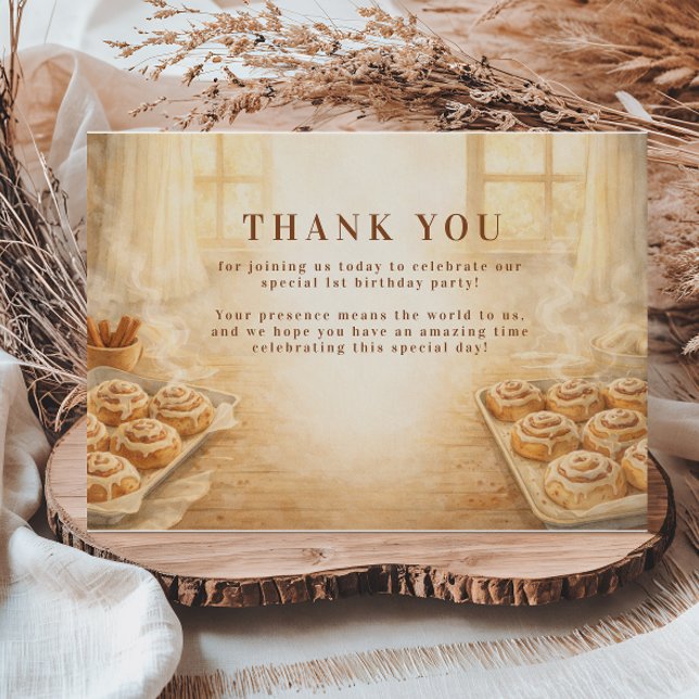 One Sweet Little Bun First Birthday Tack Kort (Skapare uppladdad)