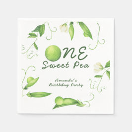 One Sweet Pea First Birthday Pappersservett