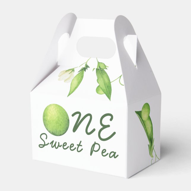 One Sweet Pea First Birthday Presentaskar (Framsidan Sidan)
