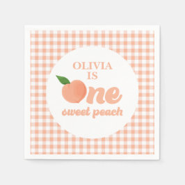 One Sweet Peach 1-årsfest Pappersservett
